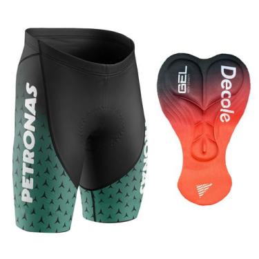 Imagem de Bermuda Ciclismo Petronas Forro Gel -, Verde, P