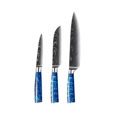 Imagem de Conjunto De Facas De Cozinha Profissionais Em Aço Inoxidável Para Chef