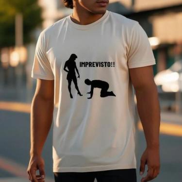 Imagem de Camisa Dia Dos Namorados Frase Divertida Imprevisto Algodao Urbano Cas