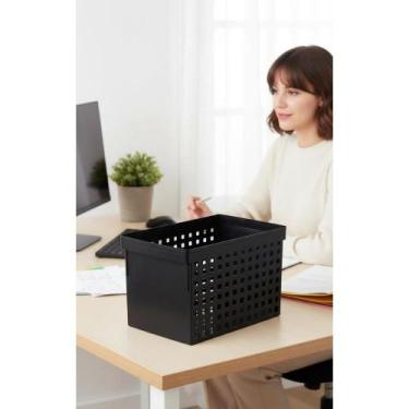 Imagem de Caixa arquivo plástico largo preto pastas suspensas - Congratulations 