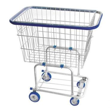 Imagem de Carrinho de Compras para Condomínio 140L em Aço Carbono Galvanizado com Rodas em PVC Hi...