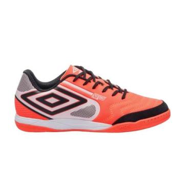 Imagem de Chuteira Unissex Futsal Umbro 1294071 Pro 5 Bump Club, Coral, Branco, 