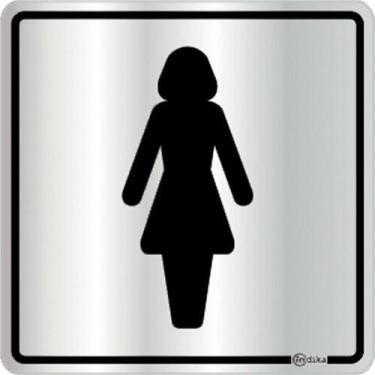 Imagem de Placa Alumínio Sanitário Feminino 12x12 Decore