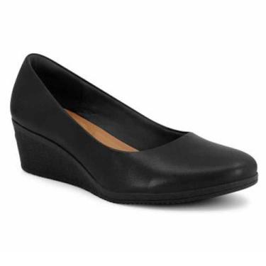 Imagem de Sapato Social Feminino Anabela Preto Usaflex AA3811, 36