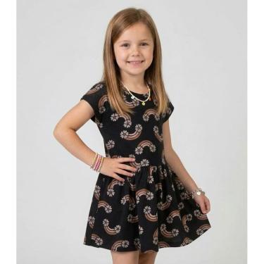 Imagem de Vestido Infantil Estampado Select Preto
