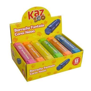 Imagem de Borracha fantasia neon em 5 cores diferentes - Kaz, Rosa