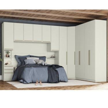 Imagem de Quarto Modulado Completo Casal 7 Peças 12 Portas 9 Gavetas Predileto B