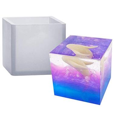 Imagem de Funshowcase Molde de silicone Cube Paperweight para artesanato de argila de polímero, fabricação de sabão, epóxi de resina, fabricação de joias, 2,5 cm