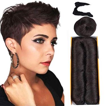 Imagem de Mayloss 28 peças de extensões de cabelo humano com fecho superior não processado brasileiro encaracolado brasileiro curto trançado ondulado (7,62 cm 10,16 cm 12,7 cm comprimento misto 100 g/pçs 2# cor)