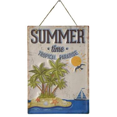 Imagem de Placa decorativa Beach coconut em ferro L28xP0,05xA40cm
