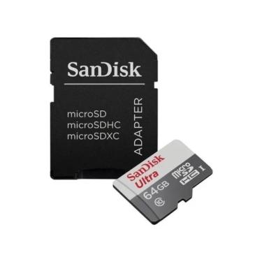 Imagem de Cartão De Memória 64gb Ultra 80mb/s Microsdhc? Uhs-i Card Sandisk