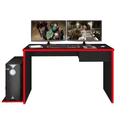 Imagem de Mesa Para Computador Notebook Desk Game Drx 8000 M09 Preto/Vermelho -