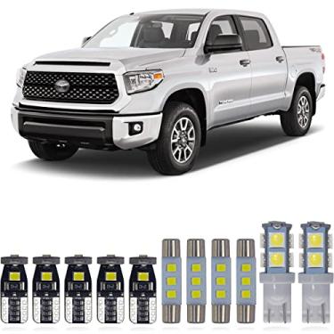 Imagem de Yoper Kit de luz LED para mapa de cúpula interior compatível com Toyota Tundra 2014-2021, branco brilhante 6000K