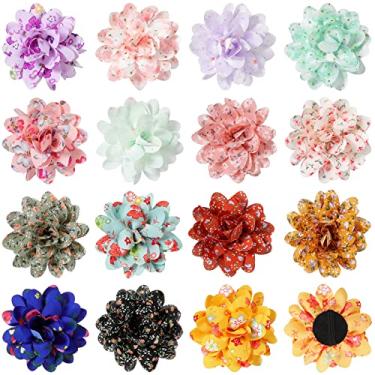 Imagem de 30 peças de coleira de cachorro flores para animais de estimação gravata borboleta multicolorida girassol berloques para cães flor para acessórios de cachorro menina pequeno médio grande gato coleira de cachorro acessório enfeites laços suprimentos de higiene