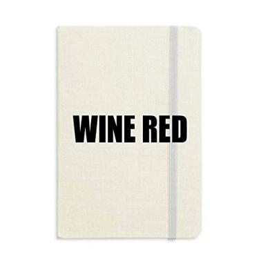 Imagem de Caderno com nome da cor vinho tinto capa dura diário clássico presente A5