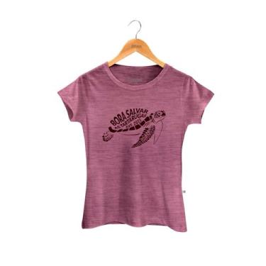 Imagem de Camiseta Eco Tartaruga Rosa Feminina - Use Bora
