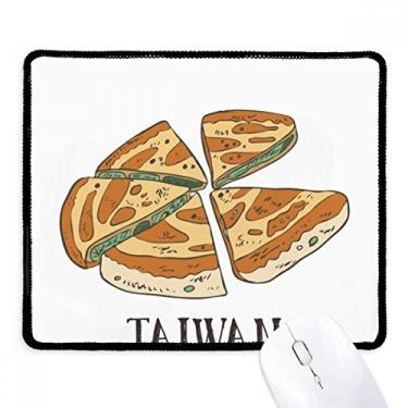 Imagem de Food Pizza Taiwan Mouse pad de viagem com borda costurada Tapete de borracha para jogos