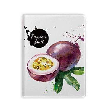 Imagem de Caderno Passion Fruit Tasty Healthy para aquarela com capa de goma