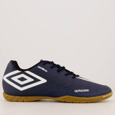 Imagem de Chuteira Umbro Ultraskin Futsal Marinho e Branca