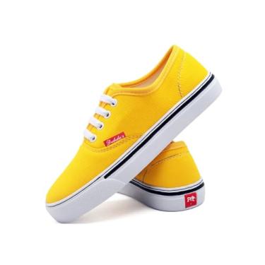 Imagem de Tenis Sapato Femino de Skate Retro Classico Casual Moderno All Polo Blu (35, Amarelo)