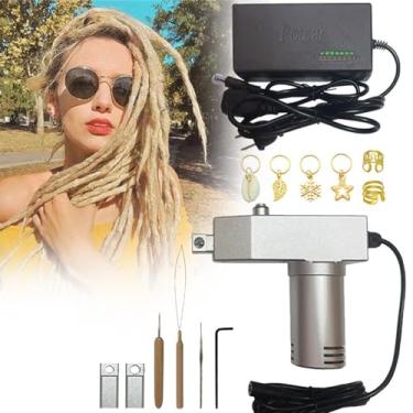 Imagem de Máquina portátil de dreadlocks elétricos para localização de cabelos reais - Novo ferro de enrolar para tranças automáticas (6+8+10 mm), cria e conecta dreadlocks sem esforço