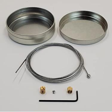 Imagem de Kit de reparo de cabo de acelerador de motocicleta de 60" para modelos Harley: inclui fio interno, barris, kit de chave inglesa e lata de transporte - tudo o que é necessário para substituir o cabo