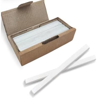 Imagem de Pacote com 27 canetas de pedra-sabão HZXSDEG, lápis planos, marcadores de pedra-sabão, giz, ferramentas de marcação removíveis têxteis de soldador para aço 105 mm x 10 mm x 4,0 mm