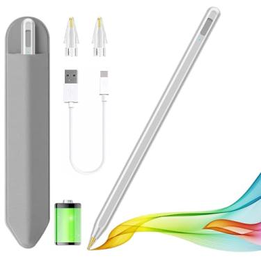 Imagem de Caneta Stylus para iPad 2018-2025 com rejeição de palma, Apple Pencil para Pad de 11ª/10ª/9ª/8ª/7ª/6ª geração, iPad Pro 11/12,9 polegadas, iPad Air 2025, 27,9 e 13 polegadas (M3/2), 5ª/4ª/3ª geração