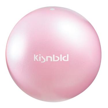 Imagem de kisnbld Pequena bola de exercício, mini bola de pilates de 22 cm, mini bola de ioga antiexplosão e antiderrapante para estabilidade, fitness, fisioterapia (roxa)