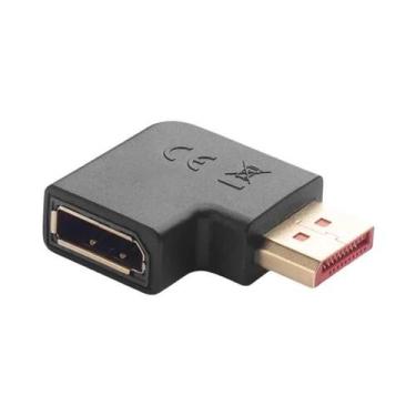 Imagem de Conversor De Adaptador Displayport 1.4 De 90 Graus 4k 144hz Cabo De Ân