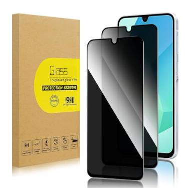 Imagem de Lokyoo Pacote com 2 protetores de tela de privacidade para Samsung Galaxy A06 [vidro temperado antiespião], Ultra HD, antiarranhões, sem bolhas, fácil instalação, vidro protetor 9H para Galaxy A06