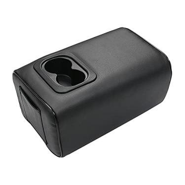 Imagem de TDOFYH Apoio de braço do banco traseiro do carro Caixa de console de 2 fileiras com suporte para copo descanso de braço universal assento traseiro caixa de console de segunda fileira caixa de apoio de braço central traseiro (cinza - bolso único)
