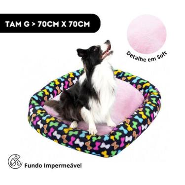 Imagem de Colchonete Cama Caminha 70x70 com Almofada Manta Soft Pet G Impermeave