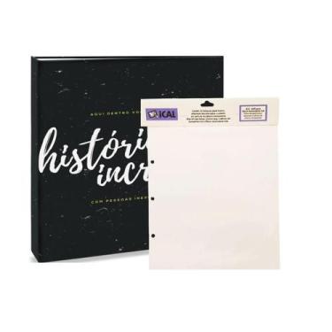 Imagem de Kit Álbum Autocolante Histórias + 1 Refil Ical