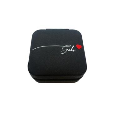 Imagem de Mini Porta Joias Personalizado - Nome com Coração - Preto - 1 unidade 