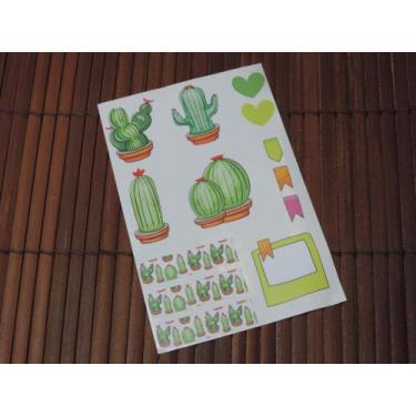 Imagem de Cartela de Adesivos Cactos - desenhos & lettering