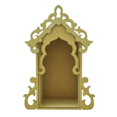 Imagem de OratÓRio P Arabesco DecoraÇÃO Enfeite 10x5x16 Mdf Madeira - ATACADÃO D