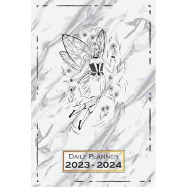 Imagem de 2023-2024 Daily Planner: 6x9, Softcover | From Sunday to Saturday | One Week on a Double Page | with Monthly Overview | Mythical Creature Nice Girl | qx1