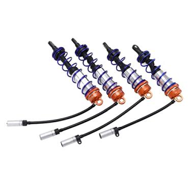 Imagem de 4 Pçs Amortecedores Dianteiros e Traseiros, Liga de Alumínio Plástico Rc Acessórios óleo Ajustável Rc Amortecedor Conjunto para 1/8 Rc Carro Rastreador (Laranja)