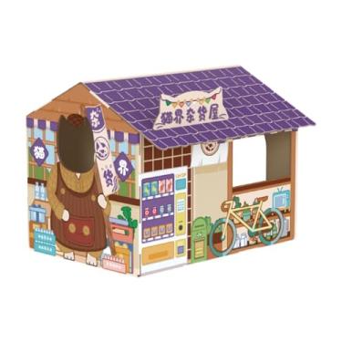 Imagem de Generic Casa ondulada para gatos, móveis para gatos, condomínio, resistente ao desgaste, centro de atividades para gatos, casa, arranhador, cama para descanso