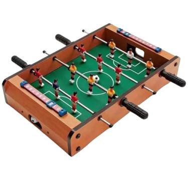 Imagem de Mesa de Pebolim Jogo de Futebol Portátil c/Bola e Jogadores