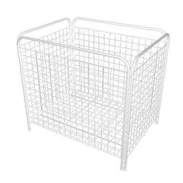 Imagem de Cesto Porta Expositor Fralda Farmácia Bola Reforçado Branco - LOJA & C