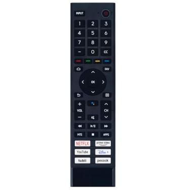 Imagem de Controle remoto de substituição de voz compatível com Hisense A6G U6G U8G U68G Series 4K UHD Smart Android TV 55U8G 70A6G 43A6G 75U6G 50A6G 65U8G 75A6G 50U6G 65A6G 60A6G 55U6G 55U6G 55A6G 50U68 G