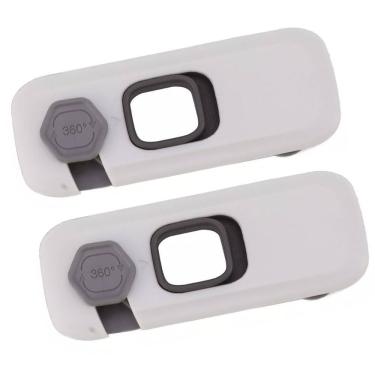 Imagem de Trava de Segurança Geladeira Gaveta Kit 2 unidades Protege Bebe Criança Evita Acidente Fechadura Armario Porta Janela Resistente Multiuso Seguro