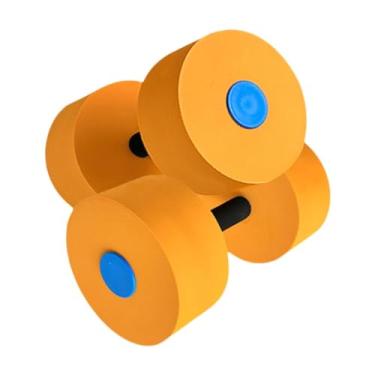 Imagem de Vaveren Halteres de Exercício Aquático EVA Flutuante de Água Halteres Pesos de Natação Portáteis Piscina Fitness Exercícios Aeróbicos Aquáticos Profissionais, Laranja