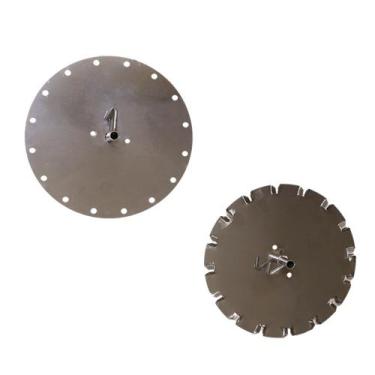 Imagem de Par de Discos Para Espeto Giratório Carrossel 16 Espetinhos Inox Quali