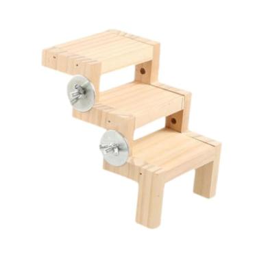 Imagem de IEUDNS Escada de escalada para gaiola de pássaros, escada de escalada para papagaios, poleiro para pássaros, araras, periquitos, calopsitas, tentilhões, 12x9.3x5.3 Cm