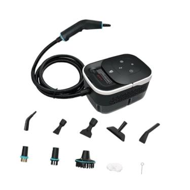 Imagem de IEUDNS Limpador a vapor de alta pressão Dispositivo de limpeza a vapor compacto Plugue UE Multifuncional eficiente para sofá, exaustor, banheiro e casa, Preto