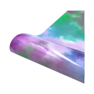 Imagem de Vinil Termocolante HTV Com Estampa De Nuvens Tie-dye Aquarela Para Cam