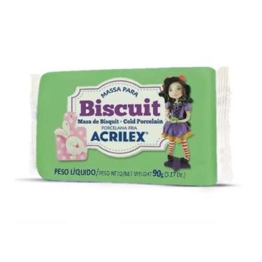 Imagem de Massa De Biscuit Acrilex 90g Colorida - Escolha As Cores, Verde Musgo